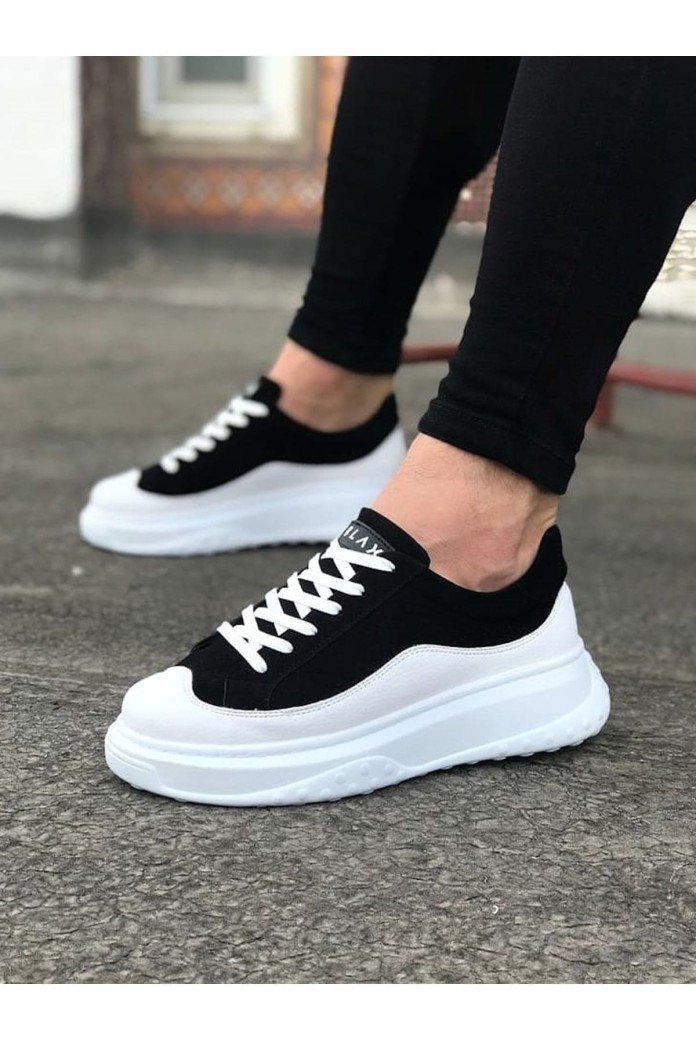 WG507 Erkek Günlük Bağcıklı Süet Cilt Spor Sneaker Ayakkabı SCBT - Siyah/Beyaz WG507 Erkek Günlük Bağcıklı Süet Cilt Spor Sneaker Ayakkabı SCBT - Siyah/Beyaz