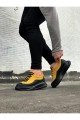 WG507 Erkek Günlük Bağcıklı Süet Cilt Spor Sneaker Ayakkabı SCST - Sarı/Siyah – Wagoon Erkek Ayakkabı
